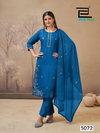 Hiba By Blue Hills Roman Silk Kurti With Bottom Dupatta Exporters In India
